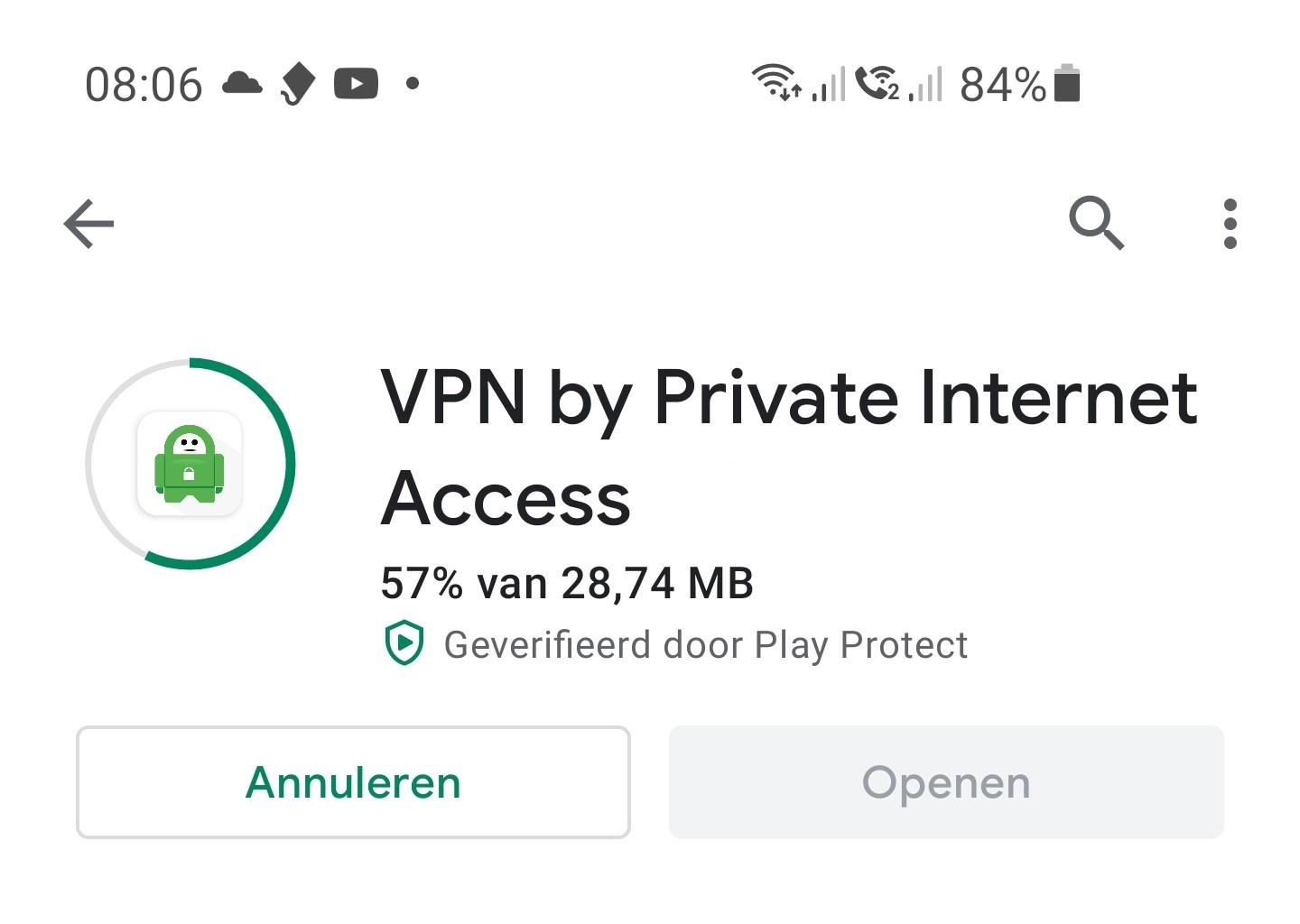 Meer informatie over "VPN verbinding op je Android telefoon via PIA"